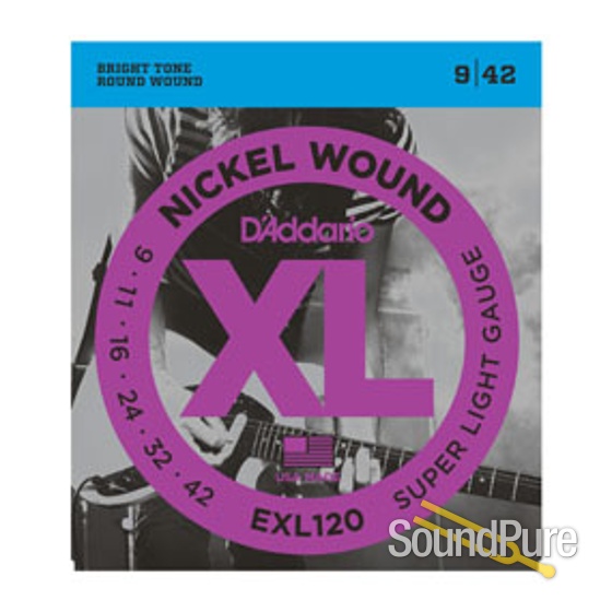 D'Addario EXL120 Nickel Super Light 9-42 Guitar Strings