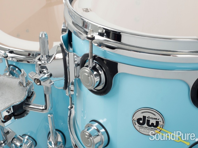 DW 4pc Collectors Series Maple Drum Set - Tiffany Blue — image 6
