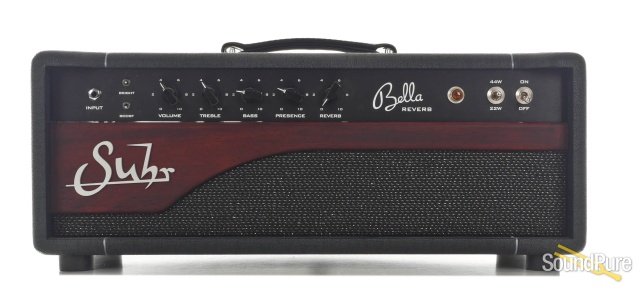 Suhr Bella Reverb Head, Black/Mahogany - Used — image 1