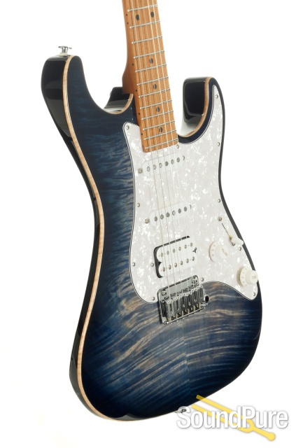 Suhr Standard Plus Faded Trans Whale Blue Burst #JS3G6J — image 5