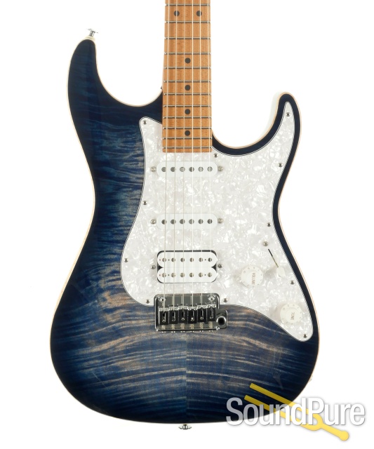 Suhr Standard Plus Faded Trans Whale Blue Burst #JS3G6J — image 1