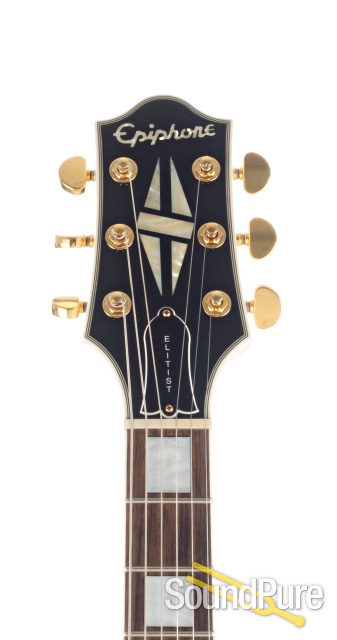 Epiphone Elitist Les Paul Custom White/Gold - Used — image 5