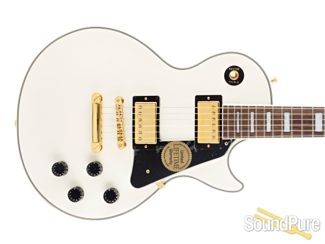 Epiphone Elitist Les Paul Custom White/Gold - Used — image 9