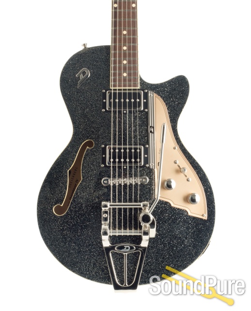 Duesenberg Starplayer TV Black Sparkle Semi-Hollow #182061 — image 1