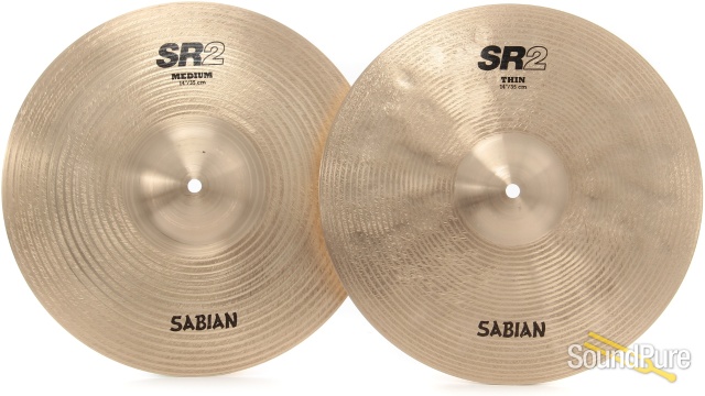 Sabian 14" SR2 Medium/Heavy Hi Hat Cymbals — image 1