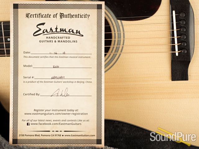 Eastman E10D Addy/Mahogany Acoustic Guitar #14856497 — image 11