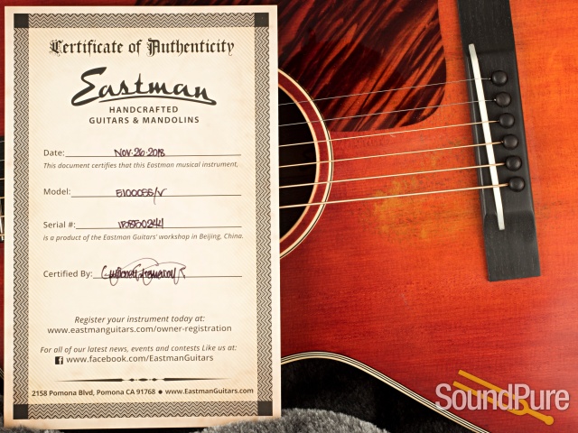Eastman E10OOSS/V Adirondack/Mahogany Acoustic #15850244 — image 2