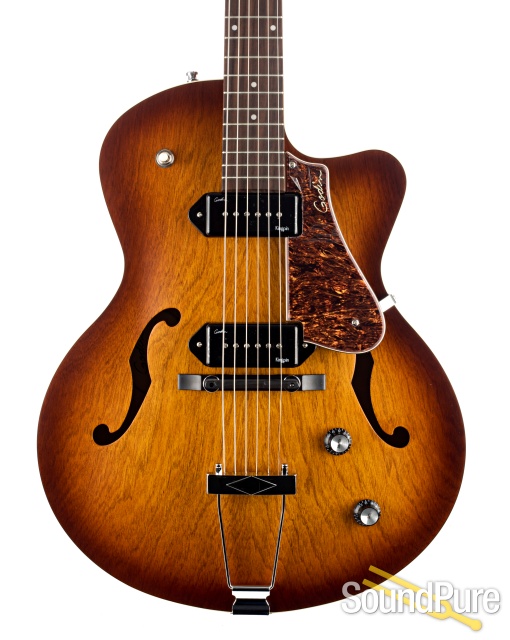 Godin 5th Ave CW Kingpin II Cognac Burst Archtop Guitar — image 1