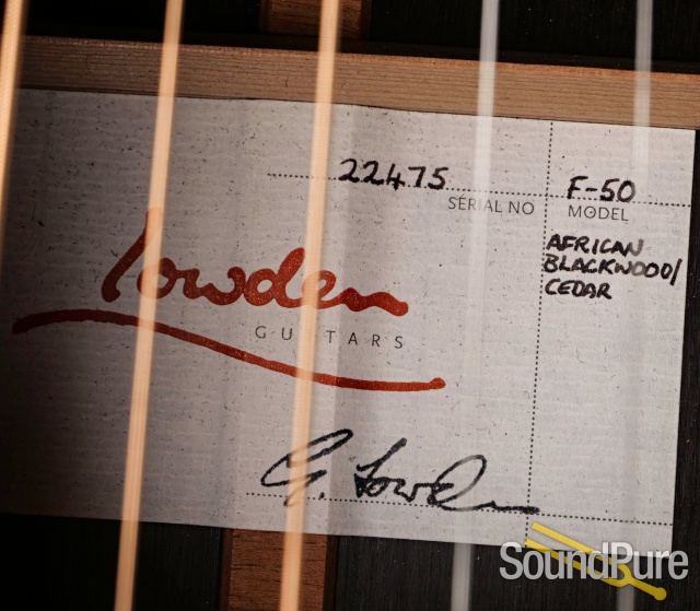 Lowden F50 African Blackwood/Red Cedar Acoustic #22475 — image 8