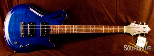 Gadow Custom Hollow Blue Burst Electric Guitar — image 6