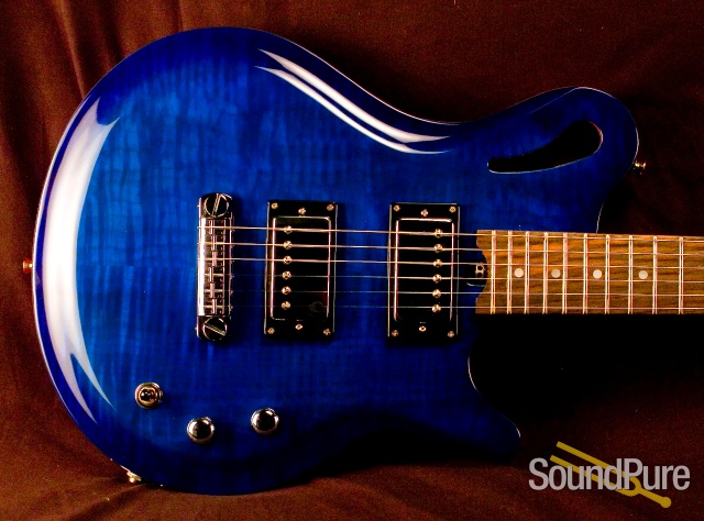 Gadow Custom Hollow Blue Burst Electric Guitar — image 9