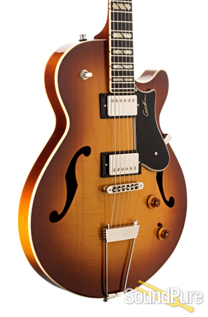 Godin Montreal Premiere Supreme Lightburst Flame Archtop — image 2