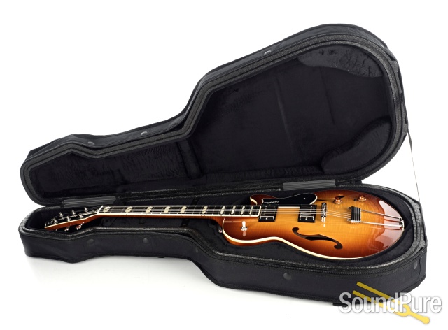 Godin Montreal Premiere Supreme Lightburst Flame Archtop — image 6
