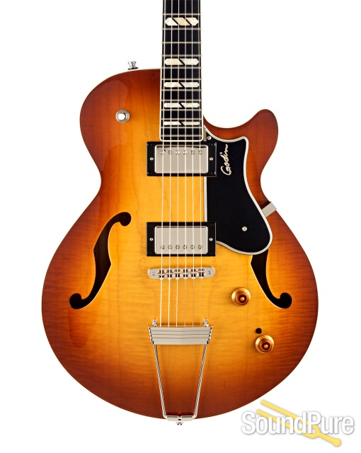Godin Montreal Premiere Supreme Lightburst Flame Archtop — image 1
