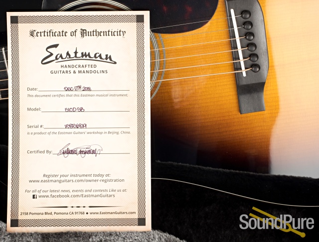 Eastman E10D-SB Addy/Mahogany Acoustic Guitar #15856819 — image 7