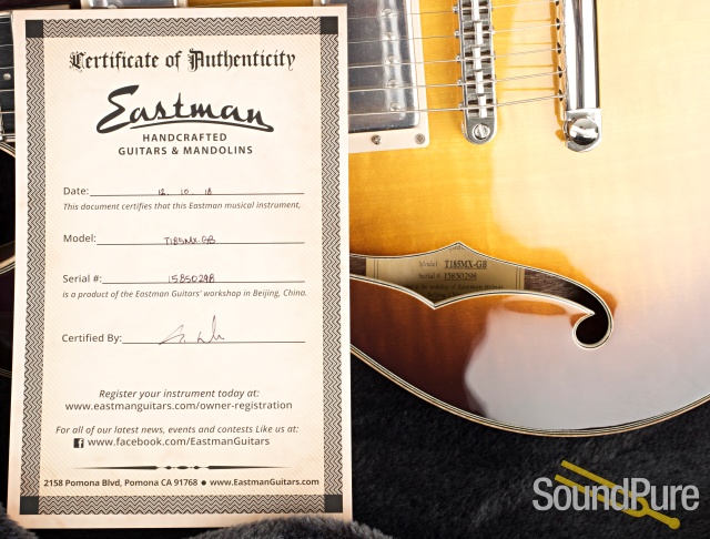 Eastman T185MX-GB Semi Hollow Thinline Electric #15850298 — image 6