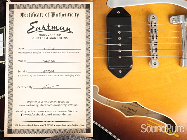 Eastman T64/V-GB Semi-Hollow Electric #11850325 Used — image 2
