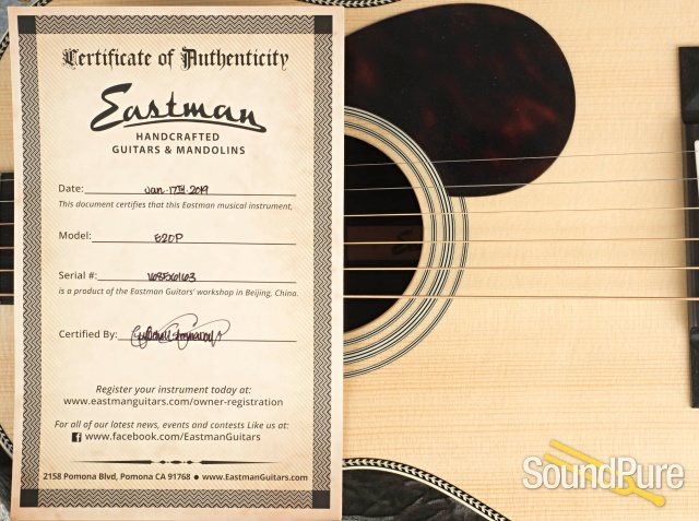 Eastman E20P Addy/Rosewood Parlor Acoustic #16856163 — image 6