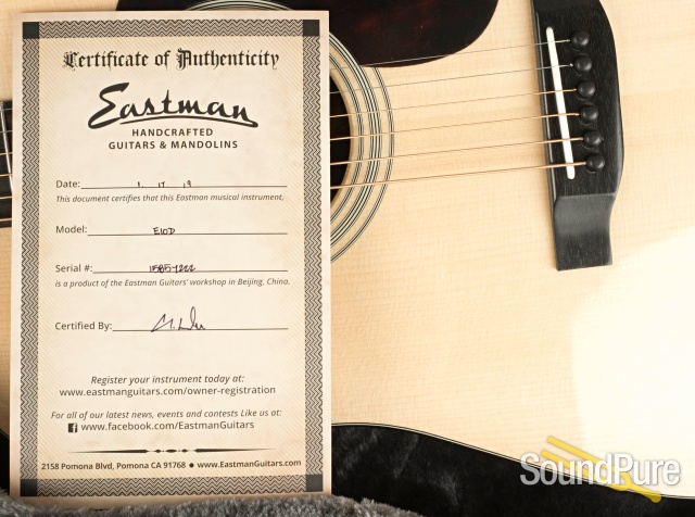 Eastman E10D Addy/Mahogany Acoustic Guitar #15857222 — image 6