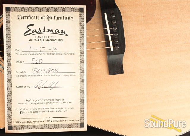 Eastman E1D Sitka/Sapele Dreadnought #15855808 — image 6