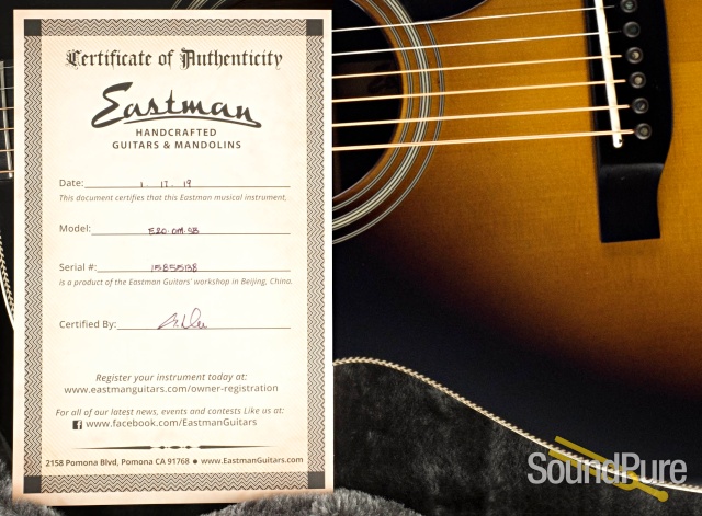 Eastman E20OM-SB Adirondack/Rosewood Acoustic #15855138 — image 6