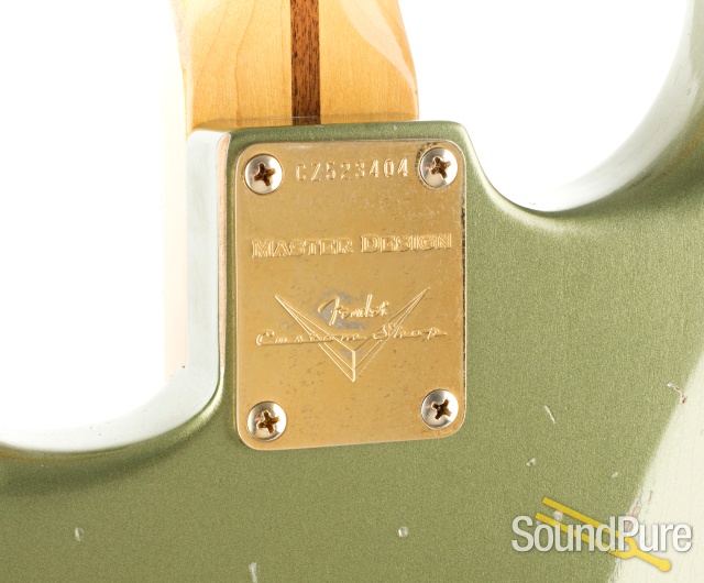 Fender '50s Strat Relic Moss Green Guitar #CZ523404 - Used — image 4