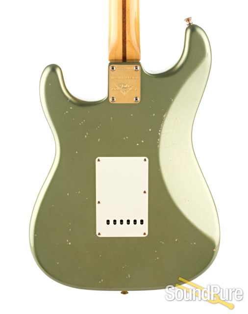 Fender '50s Strat Relic Moss Green Guitar #CZ523404 - Used — image 5