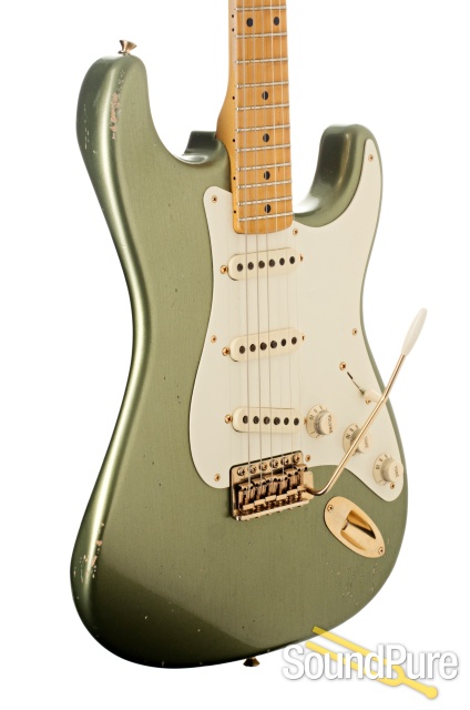 Fender '50s Strat Relic Moss Green Guitar #CZ523404 - Used — image 6