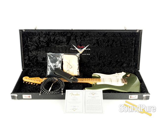 Fender '50s Strat Relic Moss Green Guitar #CZ523404 - Used — image 7