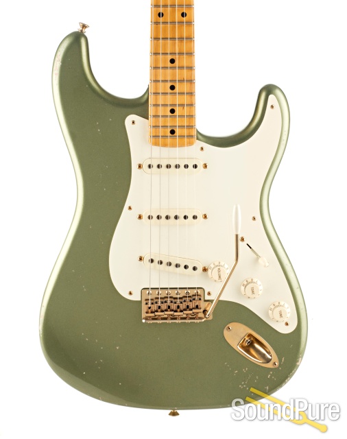 Fender '50s Strat Relic Moss Green Guitar #CZ523404 - Used — image 1