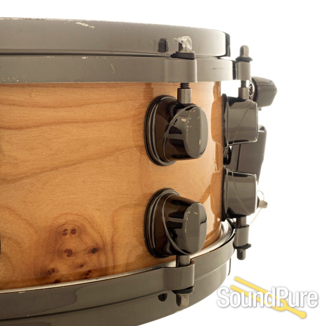 Mapex 5.5x14 Black Panther Elm Burl Snare Drum — image 5