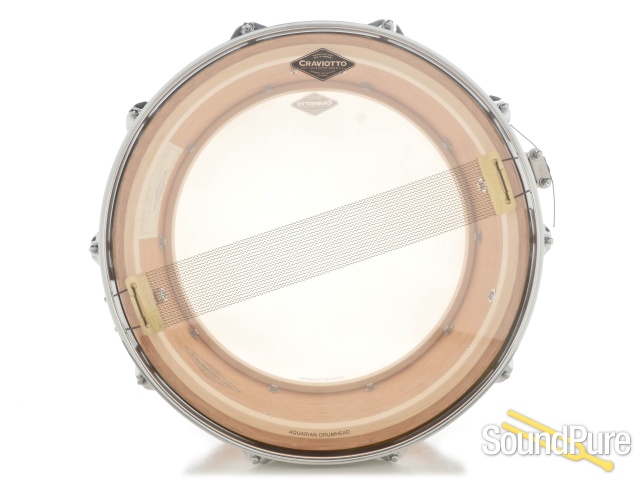 Craviotto 6.5x14 Mahogany Custom Snare Drum with Inlay-BB — image 5