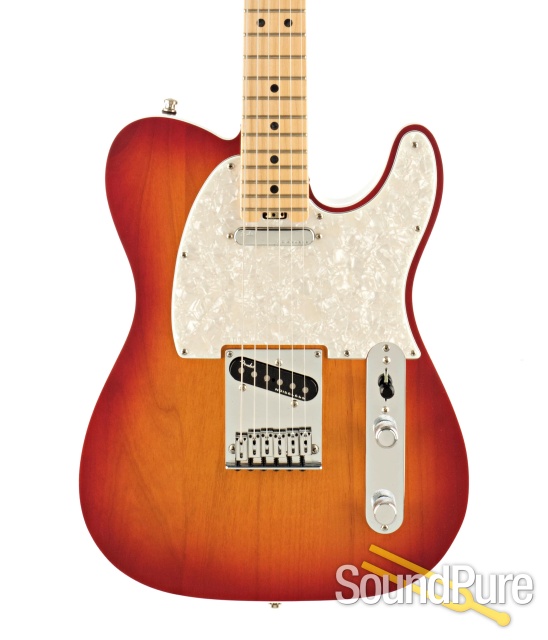 Fender American Elite Tele Cherry Burst #US16126554 - Used — image 1