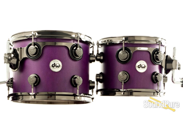 DW 4pc Collectors Series Maple Drum Set - Ultra Violet Satin — image 2