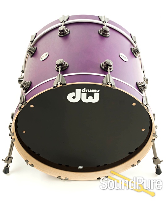 DW 4pc Collectors Series Maple Drum Set - Ultra Violet Satin — image 3