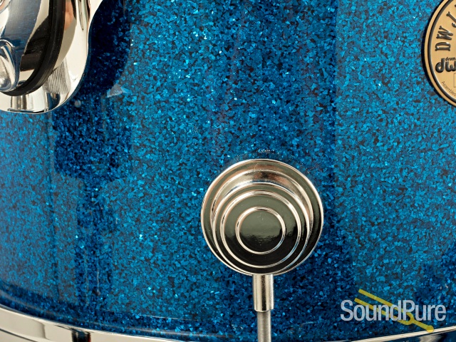 DW 4pc Jazz Series Maple/Gum Drum Set - Blue Glass Glitter — image 5