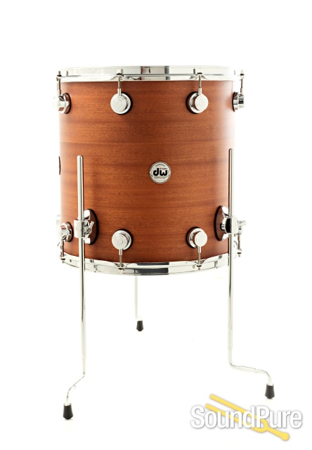 DW 3pc Collectors Series Spruce/Mahogany Drum Set - Natural — image 5