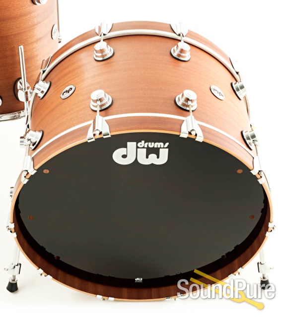 DW 3pc Collectors Series Spruce/Mahogany Drum Set - Natural — image 9