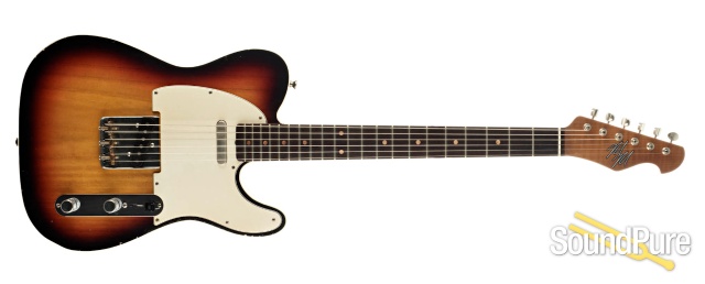 Mario Guitars T-Style Double Bound Sunburst #219402 — image 7