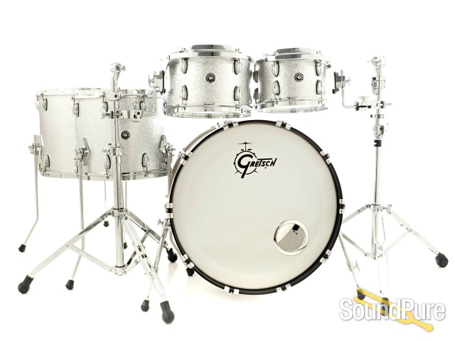 Gretsch 5pc Brooklyn Series Drum Set-Silver Sparkle