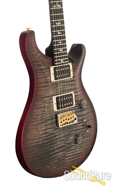 PRS Custom 24 10-Top Charcoal Cherry Burst #254734 - Used — image 3