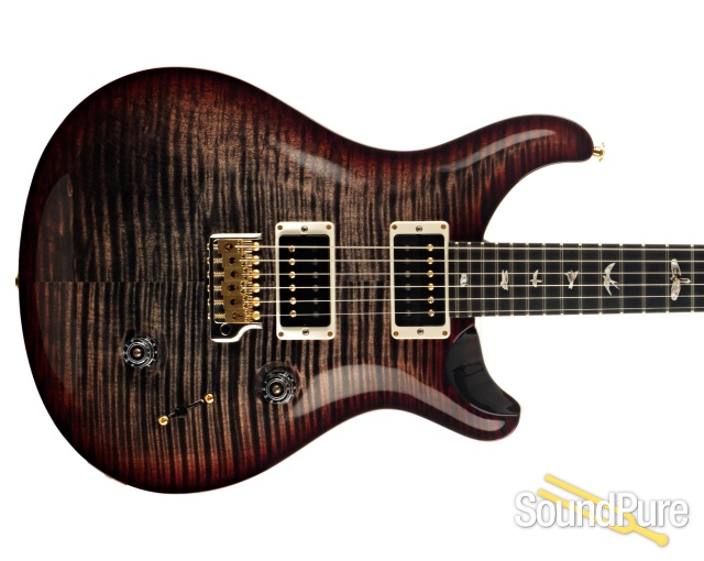 PRS Custom 24 10-Top Charcoal Cherry Burst #254734 - Used — image 9