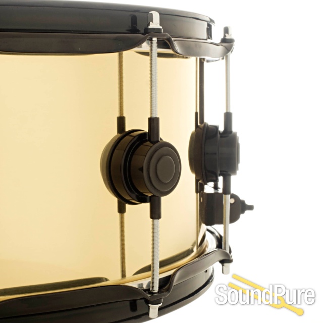 DW 6.5x14 Collectors Series Bell Brass Snare Drum-Black — image 3