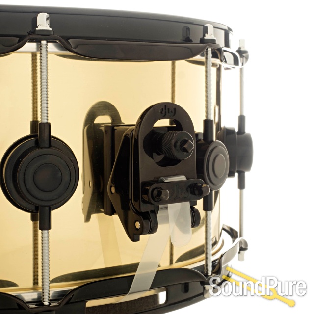 DW 6.5x14 Collectors Series Bell Brass Snare Drum-Black — image 4