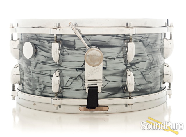 Gretsch 6.5x14 Round Badge Snare Drum Midnight Blue Pearl — image 1