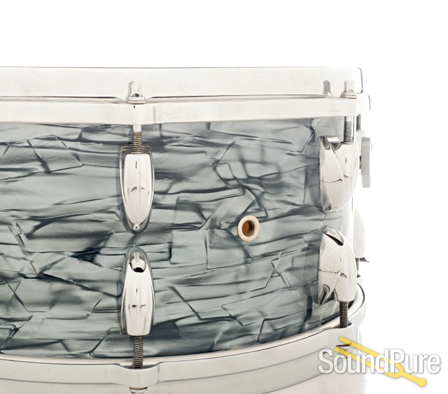 Gretsch 6.5x14 Round Badge Snare Drum Midnight Blue Pearl — image 5