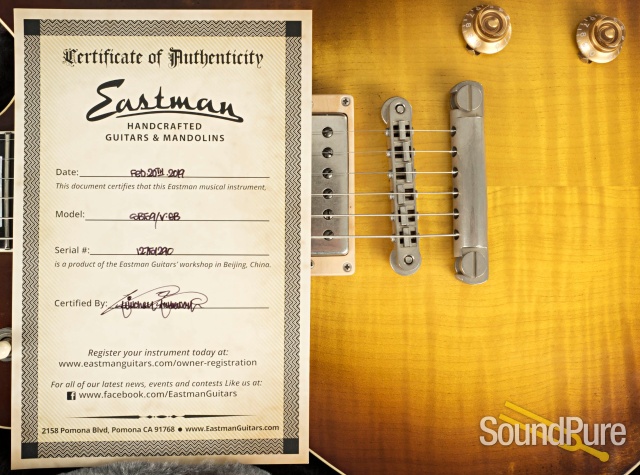 Eastman SB59/V-GB Antique Gold Burst Guitar #12751290 — image 6