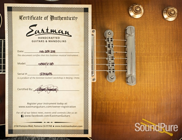 Eastman SB59/V-GB Antique Gold Burst Guitar #12751698 — image 6