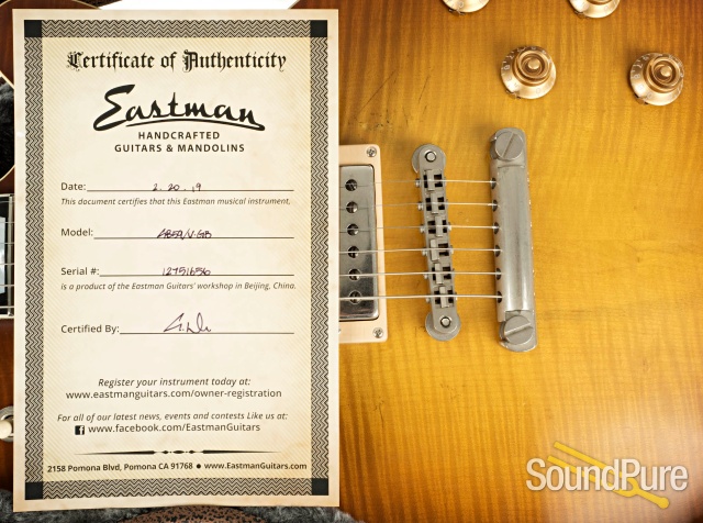 Eastman SB59/V-GB Antique Gold Burst Guitar #12751656 — image 6