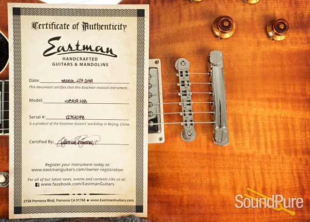 Eastman SB59-HB Honey Burst Electric Guitar #12751098 — image 2